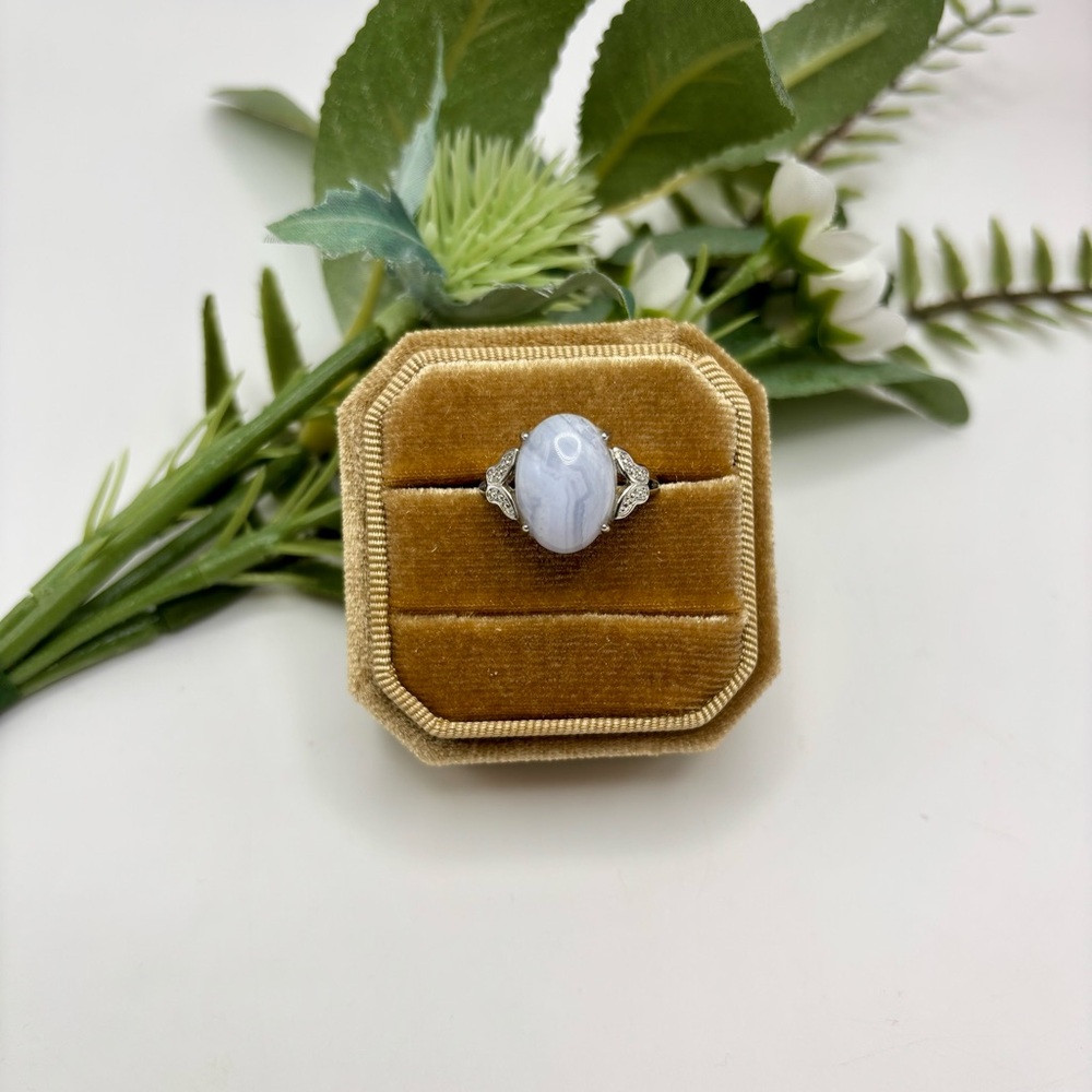 Blue Lace Agate Ring (size 6)